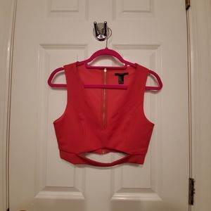 Forever 21 hot pink crop top